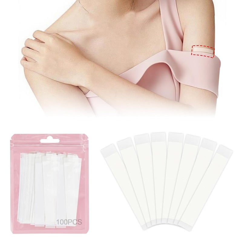 CARGEN Clothes Tape Double Sided Body Tape for Women Body Anti-Exposure Stickers for Clothes to Stay in Place, for Strapless Dresses, 100PCS, 75 x 12 mm / 3" x 0.47" - Image 1